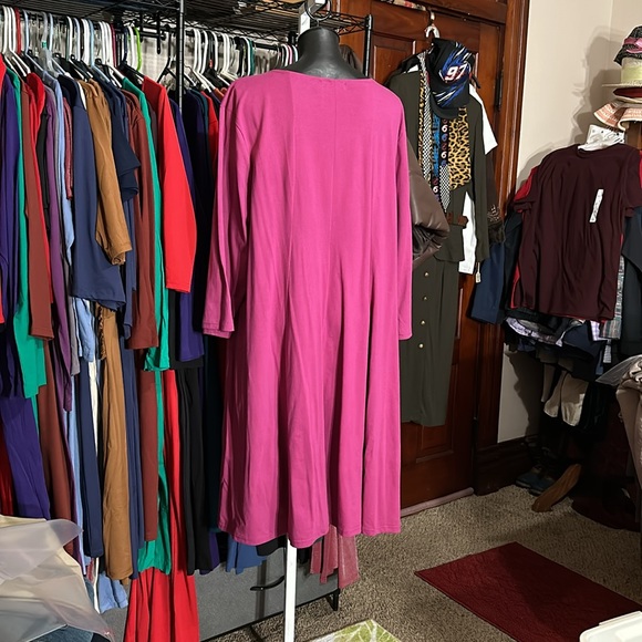 Dress 3X Cotton Panel Skater Berry The Paragon New - Picture 6 of 6